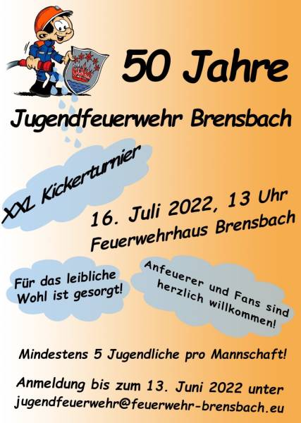10 Jahre Minifeuerwehr und 50 Jahre Jugendfeuerwehr Brensbach am 16.07.2022