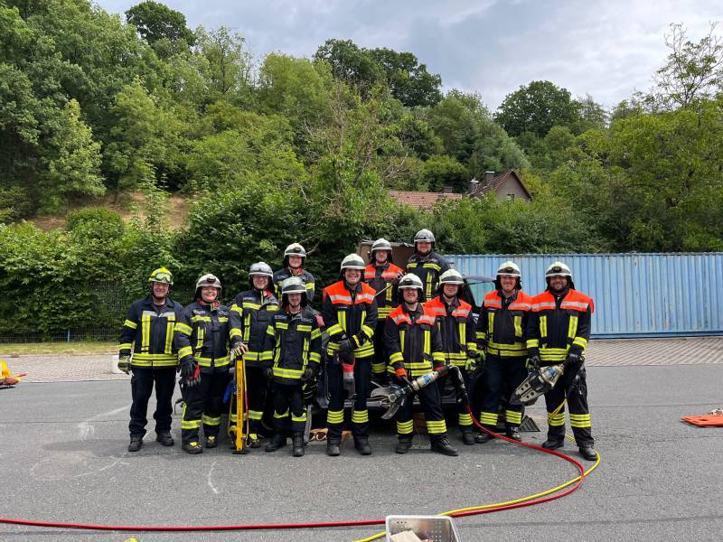 Ausbildungsseminar Technische Hilfeleistung Verkehrsunfall Feuerwehr Brensbach Nieder-Kainsbach